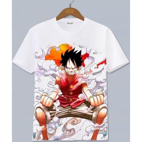 Men Women Luffy Sauron Anime Print Clothes Cartoon T-shirt Harajuku Ullzang Fashion T Shirt Japanese Oversized T-shirt Tops