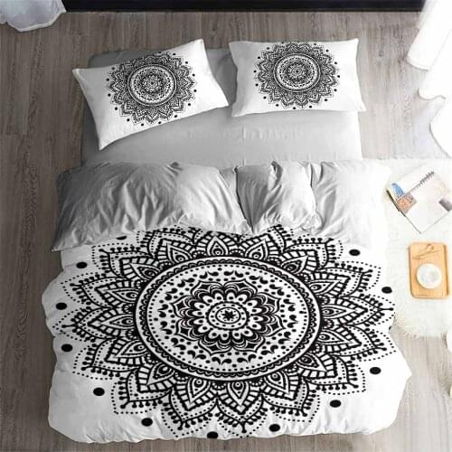 HELENGILI 3D Bedding Set Mandala Print Duvet cover set bedclothes with pillowcase bed set home Textiles