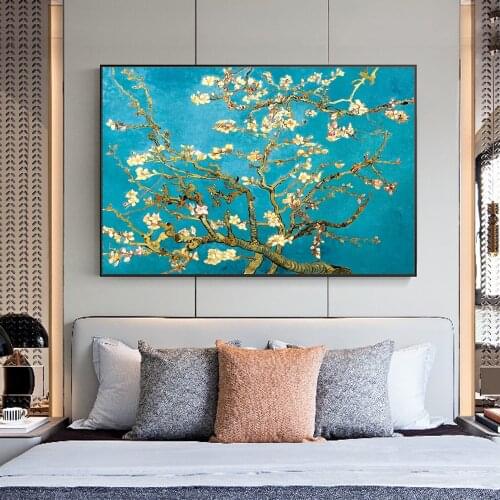 Almond Blossom Canvas Paintings by Van Gogh Impressionist Flowers Wall Art Posters And Prints Canvas Picture For Living Room