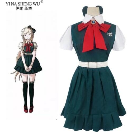 Anime Danganronpa 2 Sayonara Zetsubo Gakuen Sonia Nevermind Cosplay Costume Women JK School Uniform Dresses for Halloween Party