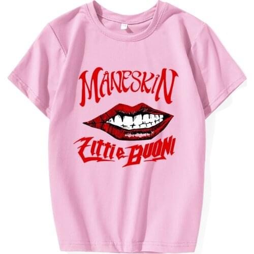 Maneskin Print Spring Summer Holiday Street Graffiti Style Men/women Casual 100% Cotton T-shirt Novelty Street Hip Hop Style