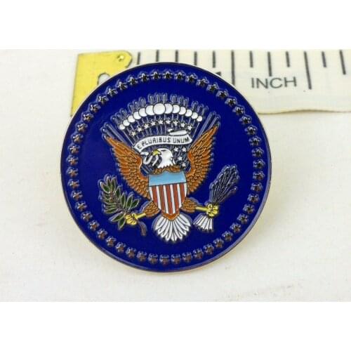 MINI US PRESIDENTIAL BADGE PSB BADGE AMERICAN PRESIDENTIAL HAT LAPEL PIN MILITARY COLLAR INSIGNIA
