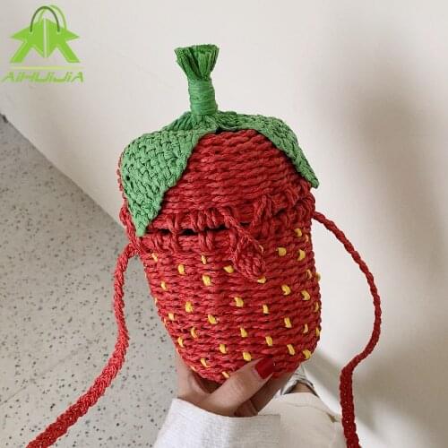 Fashion Girl Rattan Shoulder Bags Bohemia Woven Female Handbags 2021 Summer New Beach Straw Bags Hand Made Travel Messenger Bag