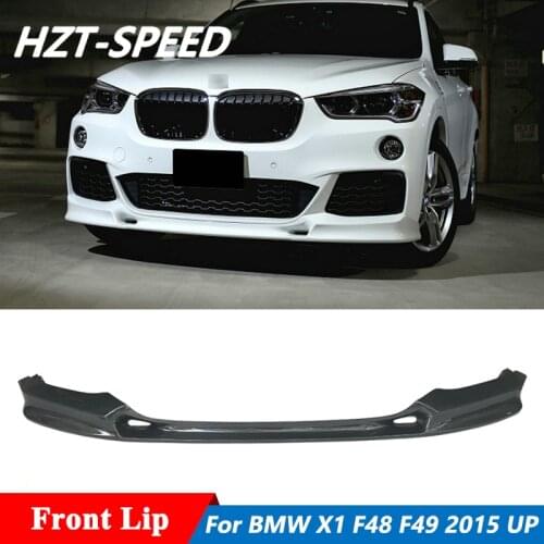 3D Style Car Body Kit Carbon Fiber Front Diffuser Bumper Spoiler Lip For BMW X1 Series F48 F49 Tuning 2015 Up