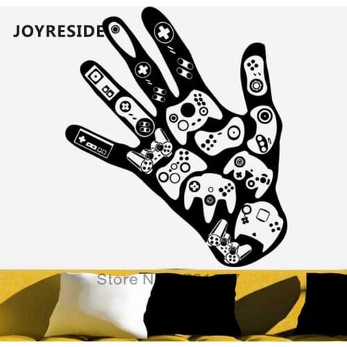 Hand Games Wall Decal Home Livingroom Wall Decor Vinyl Design Gamer House Decoration Wall Stickers Modern Style Gaming M399