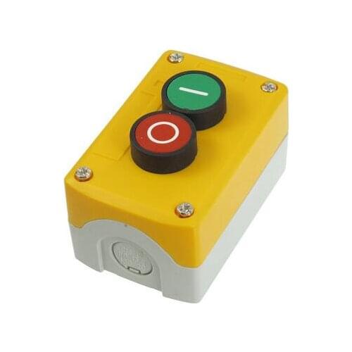 NC Red NO Green Flat Push Button Momentary 2 Switch Control Station SPST 240V 3A