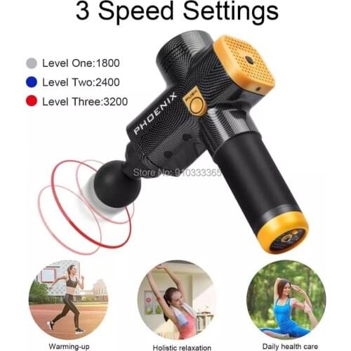 Professional Tool Body Exercising Fascia Gun Trainning Pain Relief Muscle Relaxation Portable High Frequency Massage Gun