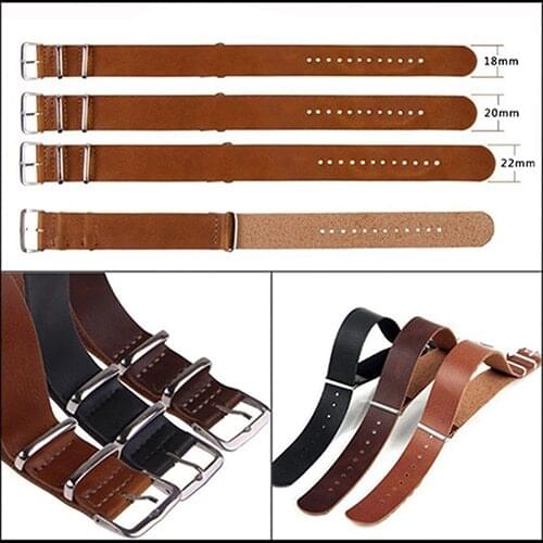 Men Fashion Faux Leather Pin Buckle Wrist Watch Strap Watchband 18/20/22/24mm