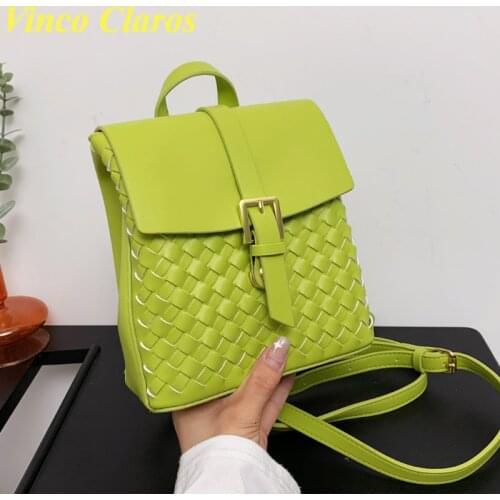 Luxury Brand Mini Backpack Women Fashion Weave Leather Small Back Pack for Girls Designer Cute Crossbody Bags Mochilas New