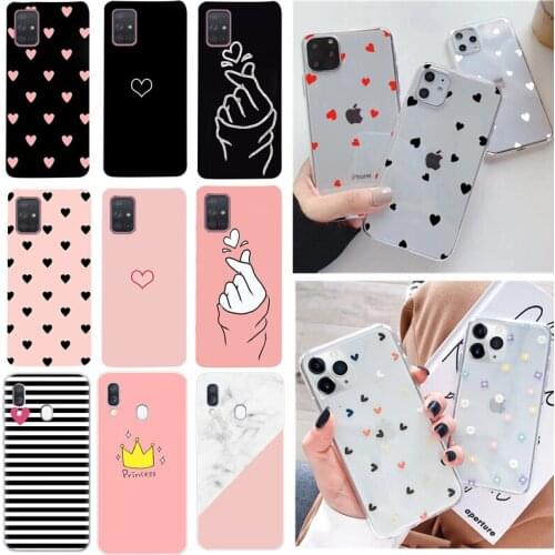 Silicone Soft TPU For Samsung Galaxy A11 A01 A51 A71 A50 A30 A20 S10 E Lite S20 Plus A7 2018 Phone Case Cartoon Floral Cover