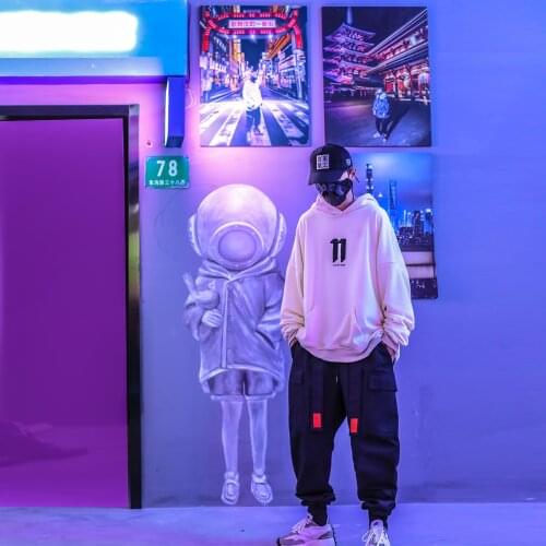 11 BYBBS DARK Tactical Harajuku Hoodie Mens Embroidery Hip Hop Streetwear Hoodie Sweatshirt Man Cotton Loose Pullover Techwear