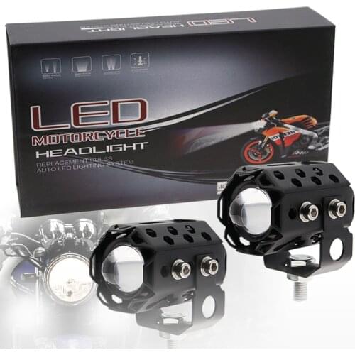 Upgrade Brighter Motorcycle headlights Suitable for most motorcycles Motorcycle Parts Auxiliary Light Assemblie Double color