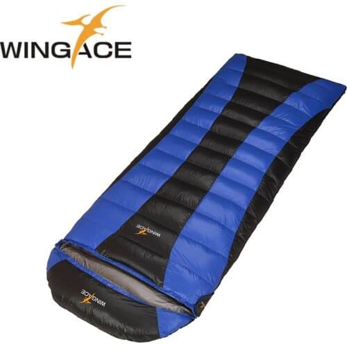 WINGACE Fill 600G 1000G Goose Down Sleeping Bag Ultralight Envelope Camping Hiking Outdoor Travel Sleeping Bag Adult Splicable