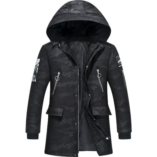 Plus Size 4XL-9XL Winter Jacket Men Long Softshell Male Coat Cheap Down Jacket Parkas Hoodie Windbreaker Snow Cold Jacket WU74