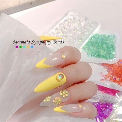 1Bag AB Color Opal Jelly Nail Art Rhinestones Flatback Glass Diamond Nail Art Rhinestones Decorations Manicure DIY Wheel