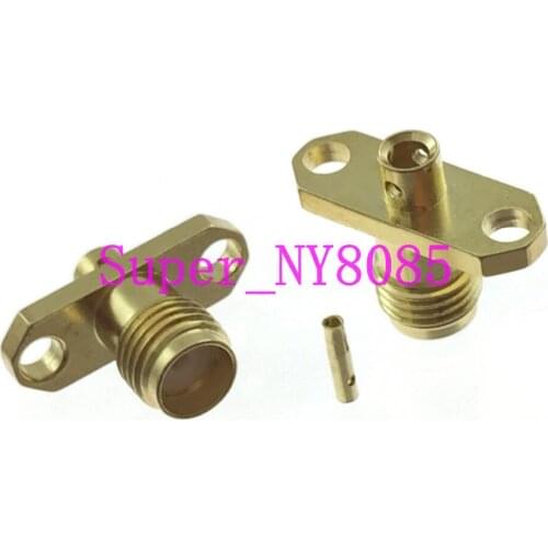 1Pcs SMA Female Jack 2-Holes Flange Semi-rigid RG405 0.086" Cable RF Connector
