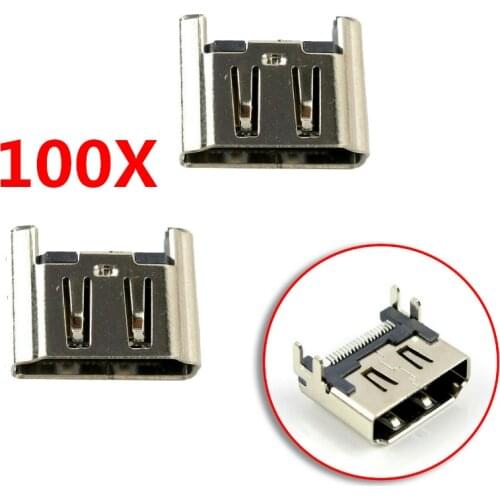 100PCS New HDMI Jack Port HDMI-compatible Socket Interface Connector For Sony Playstation 4 Fat PS4 Controller