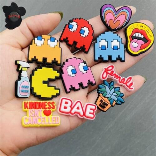 11PCS PVC Hot Game Cute Fridge Magnets Love Is My Drug Plant Gamepad Vibes Refrigerator Magnetic Sticker Children Gifts Office