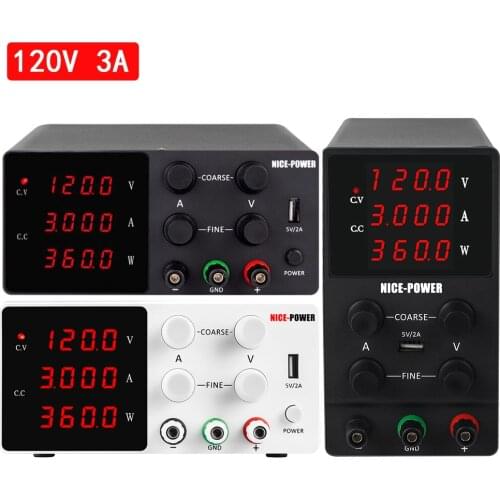 120V 3A DC Bench Power-Supply Lab Adjustable Digital Switching Voltage Repulated Power Supply Source