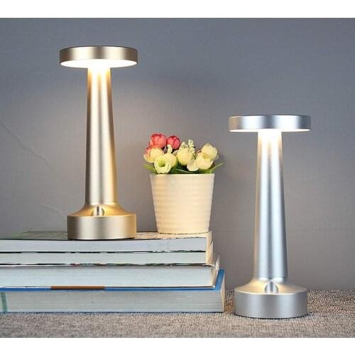 Bar Table Lamp Wireless USB Charger Bedroom Desk Lighting Hotel LED Eye Protect Desk Lamp Cordless Restaurants Dinner Table lamp