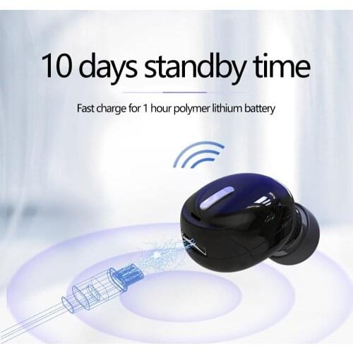Wireless bluetooth headset X9 single ear mini ultra-small music business sports in-ear ultra-long standby invisible headset