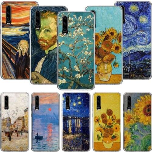 Van Gogh oil Art Painting Phone Case For Huawei P30 P40 P20 P10 Mate 20 10 30 Lite Pro P Smart Z Plus Printing Cover Coque Shell
