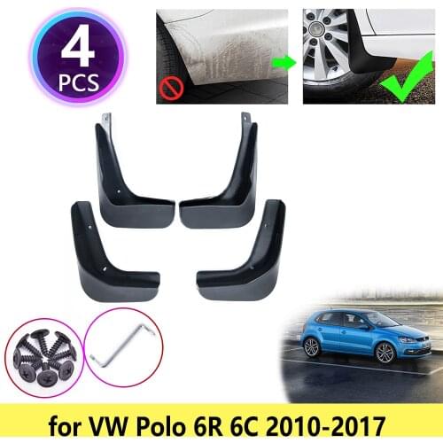 For VW Volkswagen POLO 6R 6C 2010~2017 Mudguards Mudflap Fender Mud Flaps Splash Guards Car Accessories 2011 2012 2013 2015 2016