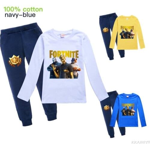 Fortnite Spring Boys And Girls Fashion Long T-shirt + Pantsuit Childrens Tracksuit