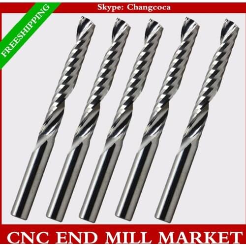 6mm*62mm,CNC machine solid carbide tungsten end mill,woodworking milling cutter,1 Flute end mill,PVC,MDF,acrylic,wood tool