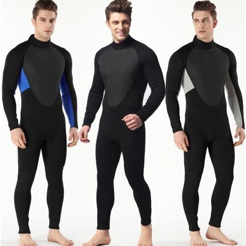 Diving Suit Male Full Bodysuit Wetsuit 3mm Neoprene Stretchy Diving Dress Surfing Snorkeling Swimming Long Sleeve Wetsuit