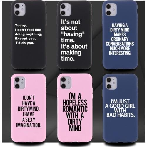 Colorful Artistic Cool Quote Funny Words Phone Case For iPhone 11 12 Pro Max Mini X XS XR 7 8P Shockproof Back Cover Shell