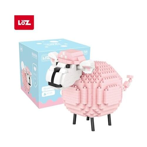 LOZ Mini Blocks Animal Figure sheep Anime Figurines Educational Toys For Children Model Building Kits DIY Assembly Model 9234
