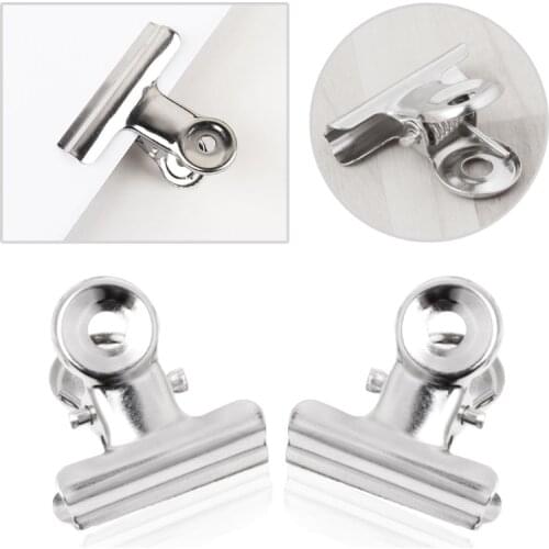 10pcs 22mm Metal Bulldog Grip Clips Food Bag Sealing Clamp File Ticket Binder Photo Money Organizer Kitchen Office School Supply