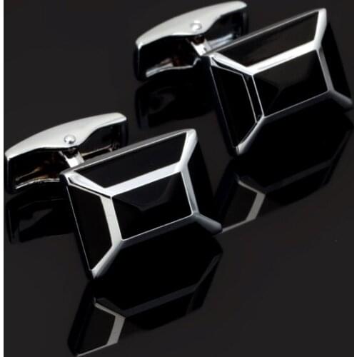 New Arrive Mens Shirt Cufflinks Metal Copper black Enamel Cuff Links For Wedding Party Fashion Simple Men Shirt Cufflinks