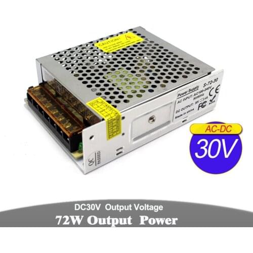 Regulated 30v 2.4a 72w Switching Power Supply Transformers AC100-240V AC DC30V SMPS For Electrical Machinery Equipment cctv