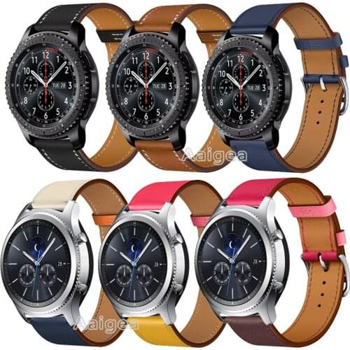 Genuine Leather Watch Band Strap for Samsung Galaxy Gear S2 S3 Replacement Fashion Wrist bands straps Correa 20mm 22mm