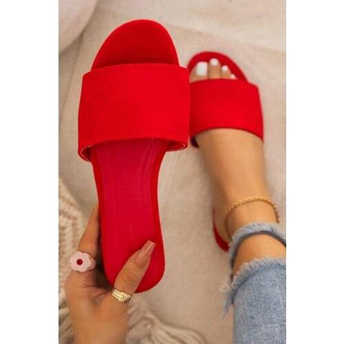 Summer Sandals Solid Color Open Toe Flat Womens Shoes Outdoor Leisure Comfortable Vacation Beach Slippers Plus Size 43