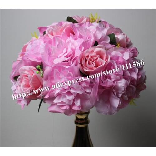 SPR-10pcs/lot wedding road lead artificial wedding table flower center flower ball decoration