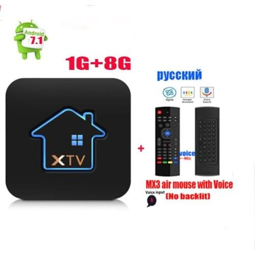 MEELO+ XTV Android 7.1 Smart Tv Box Amlogic S905X 1GB DDR3 8GB EMMC Set Top Box 4K 1000M LAN 2.4G Wifi OEM Media Player