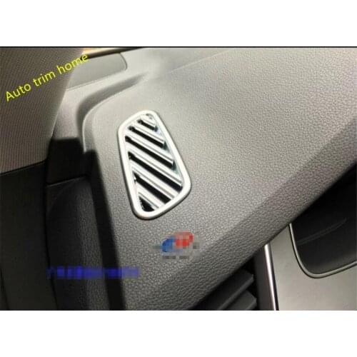 Inside Air Conditioning AC Outlet Vent Cover Trim 2 Piece / Set For Audi Q7 2016 2017 2018 ABS / Auto Accessories
