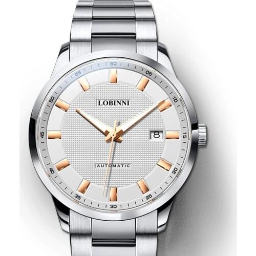 Japan Import NH35A Automatic Mechanical Watch Switzerland Luxury Brand LOBINNI Men Watches Sapphire 50 M Waterproof Clock L9011