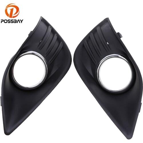 POSSBAY Front Lower Bumper Fog Light Lamp Cover Grill Protective Grille Fit for Ford Focus MK2(DB3) Sedan 2008-2010 Pre-facelift