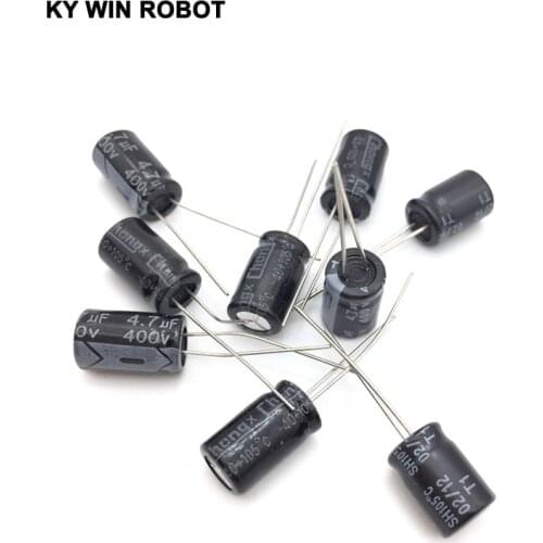 20PCS Electrolytic Capacitors 400V 4.7UF 8*12 8X12MM 4.7UF DIP Aluminum electrolytic capacitor