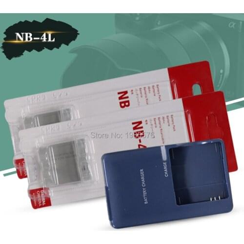 2pcs NB-4L Camera Battery For Canon IXUS 50 55 60 65 80 75 100 I20 110 115 120 130 IS 117 With Digital Camera CB-2LVE charger