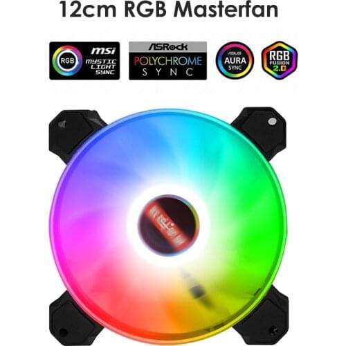 RGB Case Fan 120mm Silent Quiet PC Case Cooling Fan Video Graphics Card Water Cooler PC Computer Water Cooling Accessories