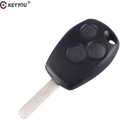 KEYYOU 3 Button Car Remote Key Shell Case Fob For Renault /Kangoo II /Clio III Auto Replacement Keyless Alarm Case Vover