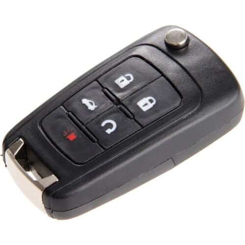 Remote Key Shell Case 5 Buttons Flip Folding For Buick Lacrosse Regal Verano Car Alarm Key Replacement Keyless Fob Cover