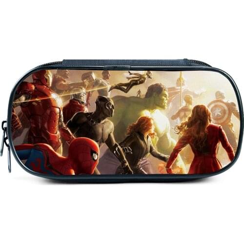 Disney Marvel Avengers Superhero Anime Cartoon Student Pencil Case Back To School School Supplies