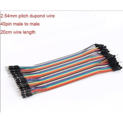 2.54mm spacing pitch 40pin Dupont Jumper Wire Cable 20cm male to male 1p-1p