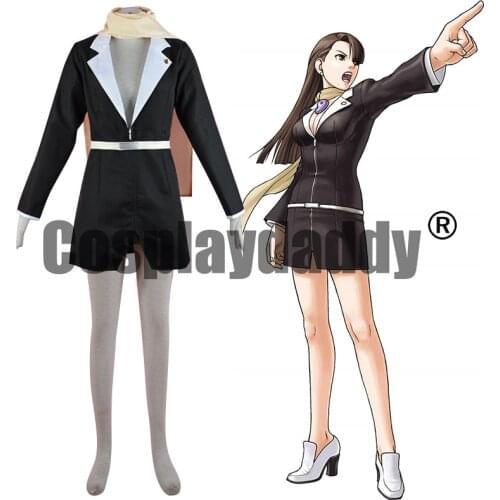 Phoenix Wright Gyakuten Saiban Ace Attorney Defense Attorney Mia Fey Chihiro Ayasato Outfit Dress Game Cosplay Costume F006